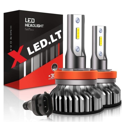XLED H8 / H9 / H11 MINI CAN-BUS ZES +300% LED sistema 12V-24V 6500LM